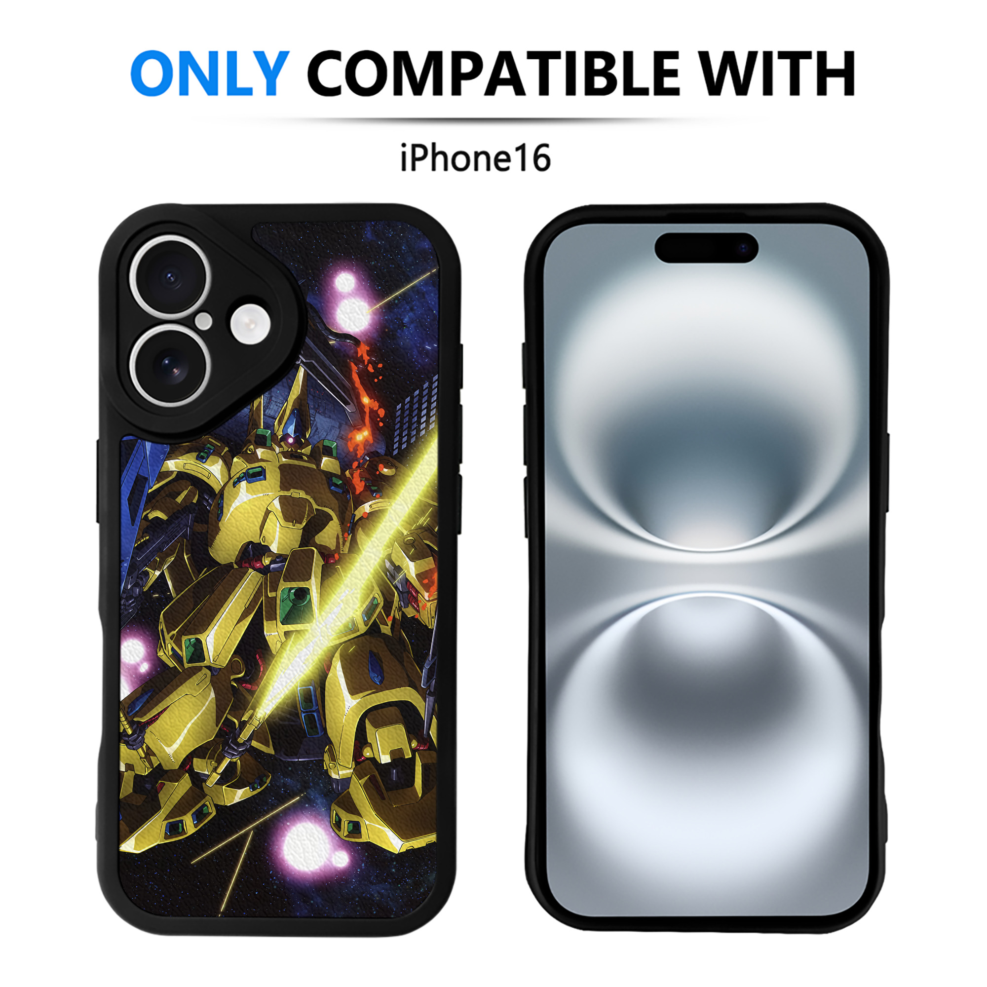 （画像用） 機動戦士ガンダム Mobile Suit Gundam 【iPhone 16シリーズ対応】シリコンスマホケース（レザー調） 材質：シリコン
